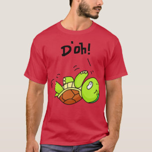 Camiseta Uma Tartaruga Engraçada Fica Na Boca Da Diversão