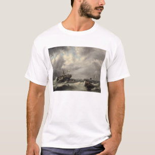 Camiseta Uma tempestade no mar (óleo no painel)