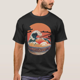 Camiseta Uma tigela de arte ukiyo de ramen