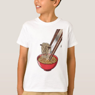 Camiseta Uma tigela de ramen a vapor