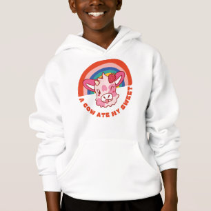 Camiseta Uma vaca comeu meu doce slogan