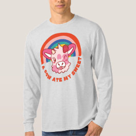 Camiseta Uma vaca comeu meu doce slogan