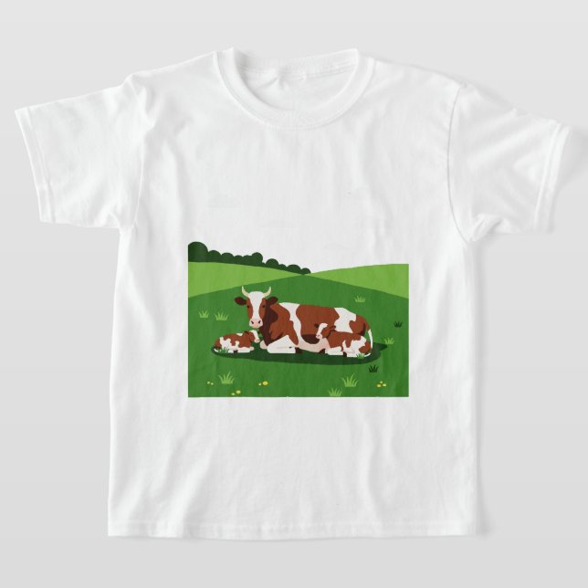 Camiseta Uma vaca e dois bezerros (Postura )