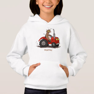 Camiseta Uma vaca feliz e bonita dirigindo um desenho de tr