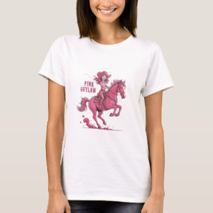 Camiseta Uma vaqueira confiante andando de cavalo espirituo