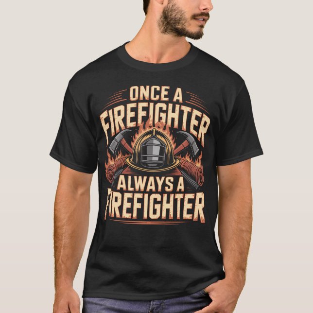 Camiseta Uma Vez Bombeiro Sempre Bombeiro (Frente)