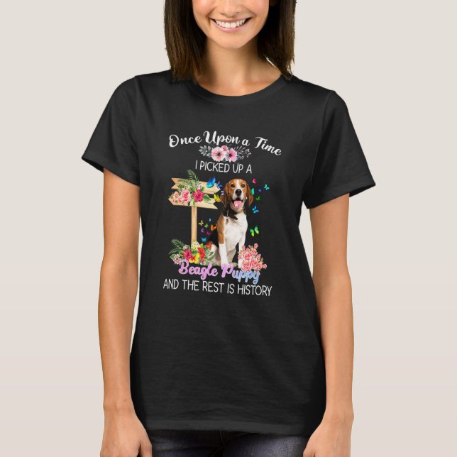 Camiseta Uma Vez, Eu Peguei Um Cachorro De Beagle (Frente)