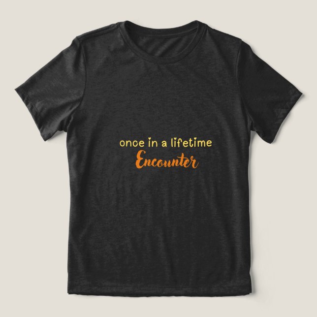 Camiseta uma vez na vida (Design frontal)