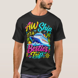 Camiseta Uma viagem de amigas cruzeiro correspondendo a tri