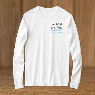 Camiseta Uma vida positividade preto azul