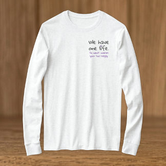 Camiseta Uma vida positividade preto roxo