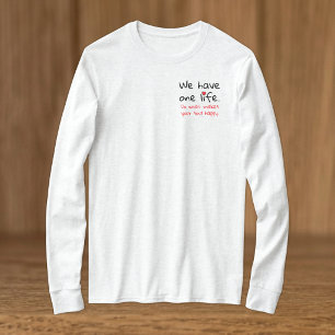Camiseta Uma vida positividade preto vermelho