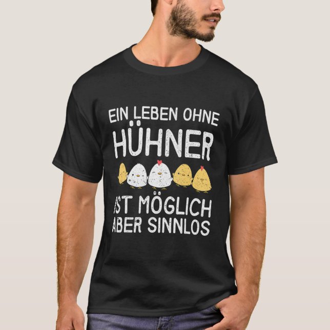 Camiseta Uma Vida Sem Galinhas é Possível Mas Inútil  (Frente)