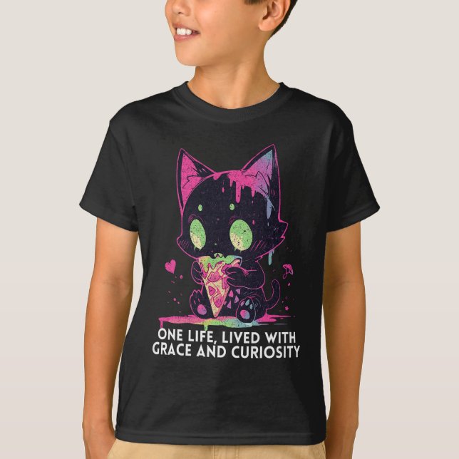 Camiseta Uma Vida Viveu Com Graça E Curiosidade Estática (Frente)