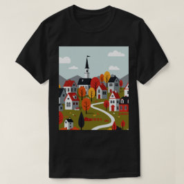 Camiseta Uma vila na natureza