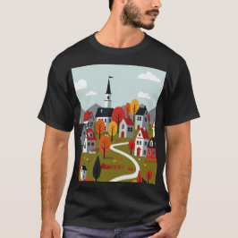 Camiseta Uma vila na natureza