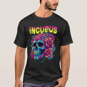 Camiseta Uma Vista de Incubus de Caveira e Manhã de Flor de