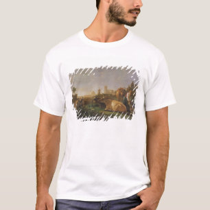 Camiseta Uma vista distante de Dordrecht