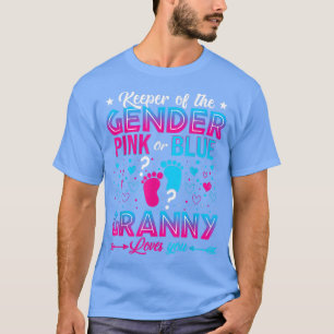 Camiseta Uma Vovó Azul Ou Rosa Engraçada Ama Sua Revelação 