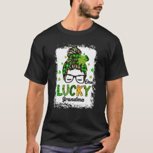 Camiseta Uma Vovó Sortuda Mensageira Bun Hair Sangrando Rua