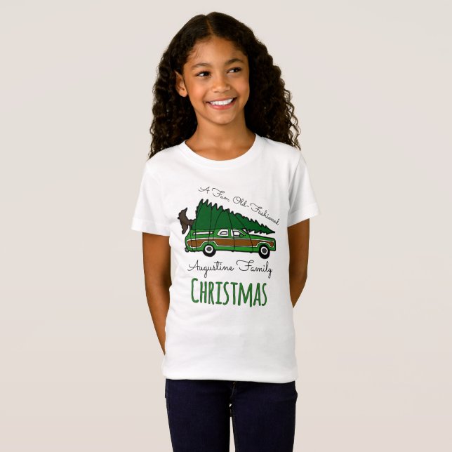 Camiseta Umas férias antiquados do Natal do divertimento (Frente Completa)