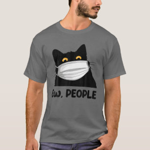 Camiseta Umas Pessoas Engraçadas Máscara De Gato Negro Para