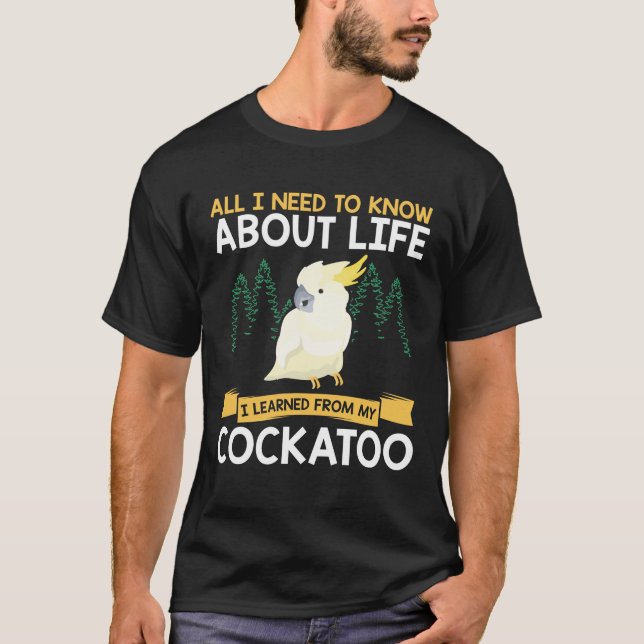 Camiseta Umbrella Cockatoo Bird Parrot Squawking Cockatiels (Frente)