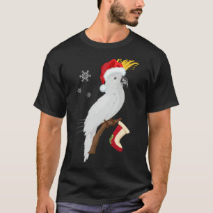 Camiseta Umbrella Cockatoo Santa Hat Engraçado Natal