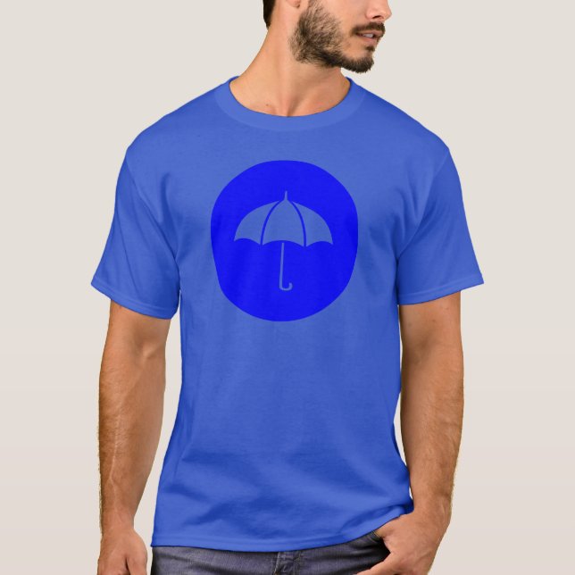Camiseta Umbrella Icon on Blue Circle (Frente)