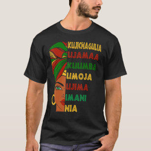 Camiseta Umoja Kujichagulia Ujima Ujamaa Nia Kuumba Imani 1