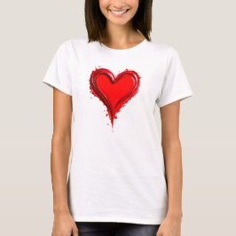 Camiseta Un coeur stylisé au grand coeur.