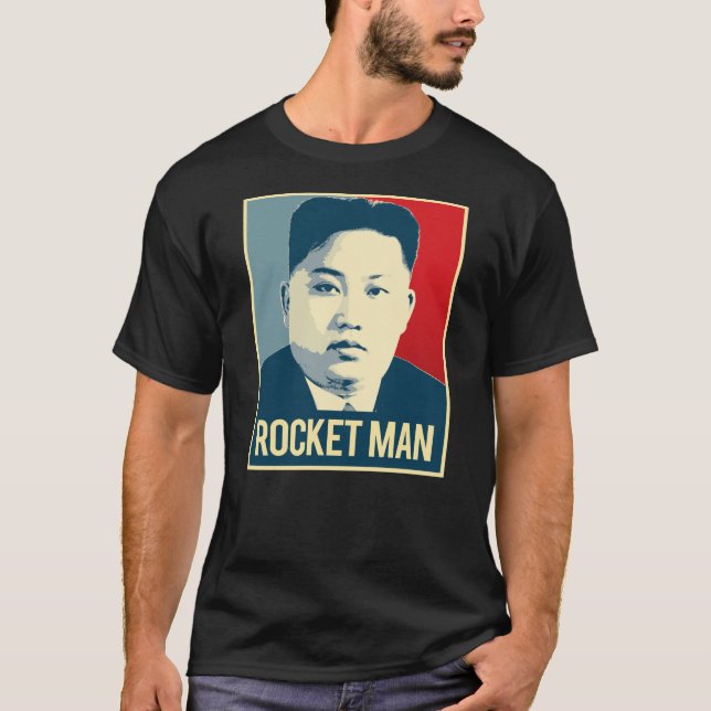 Camiseta Un de Kim Jong - homem de Rocket - poster da (Frente)