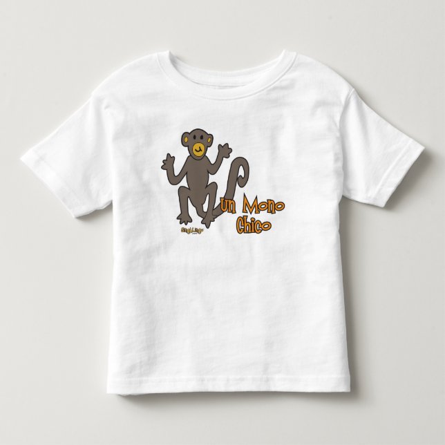 Camiseta Un mono Chico (um macaco pequeno) (Frente)
