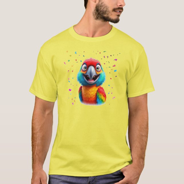 Camiseta Un perroquet trop drôle. (Frente)