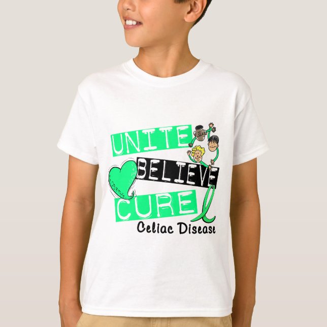 Camiseta UNA ACREDITAM a doença celíaca da CURA (Frente)