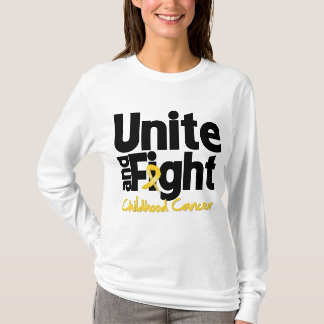Camiseta Una e lute o cancer da infância (Frente)
