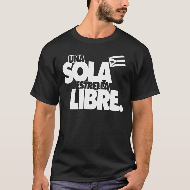 Camiseta Una sola estrella libre. (Frente)