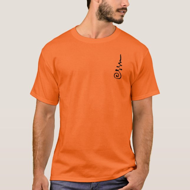 Camiseta Unalome no símbolo de bolso (Frente)