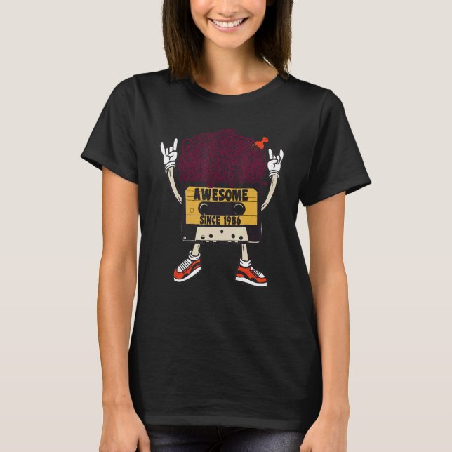 Camiseta Unapologetically black awesome since 1986 african  (Frente)