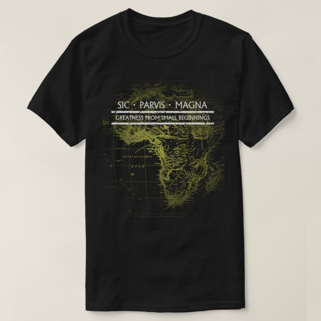 Camiseta Uncharted SIC PARVIS MAGNA Black (Frente do Design)