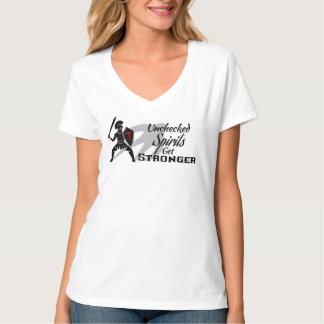 Camiseta Unchecked Spirits Get Stronger - White V-neck