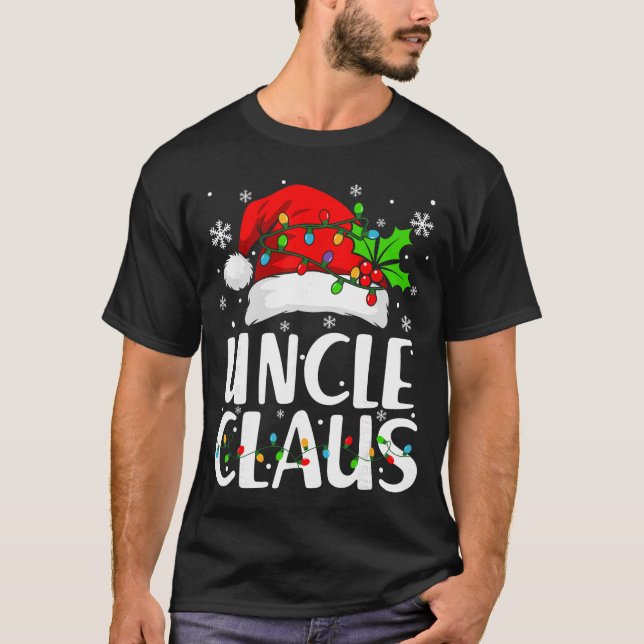 Camiseta Uncle Claus Christmas Lights Pajama Family Matchin (Frente)