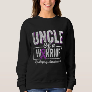 Camiseta Uncle of a Warrior Epilepsy Uncle Purple Ribbon Su
