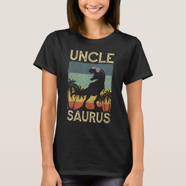 Camiseta Uncle Saurus Dinosaur Unclesaurus Rex Family Match (Frente)