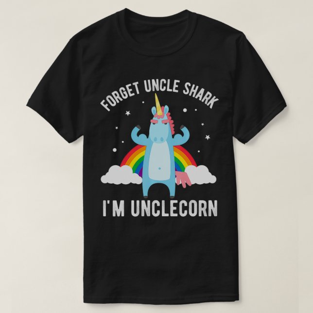 Camiseta Unclecorn, Engraçado Unicorn Lover Tee para Tio e  (Frente do Design)