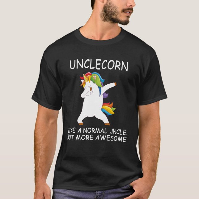 Camiseta unclecorn, presente engraçado para tio dabbing uni (Frente)