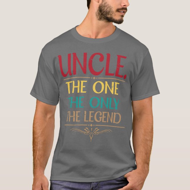 Camiseta Unclehe Onehe Apenas Legenda Feliz presente Padre (Frente)