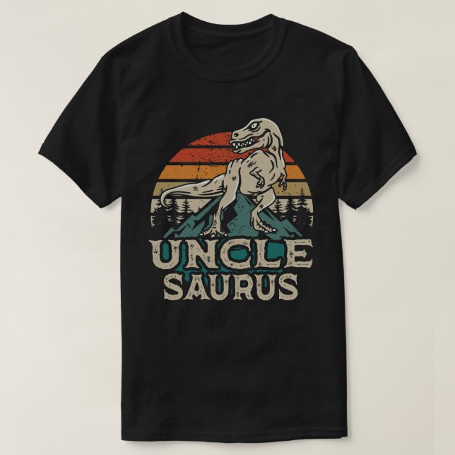 Camiseta Unclesaurus Dinosaur Uncle Saurus Father's Day (Frente do Design)