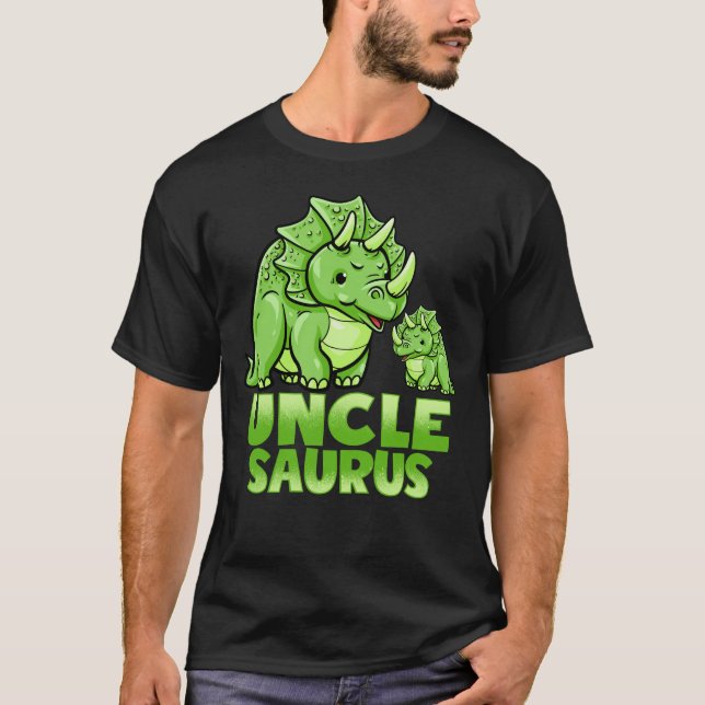 Camiseta Unclesaurus Engraçado Tio Saurus Dinossauro (Frente)