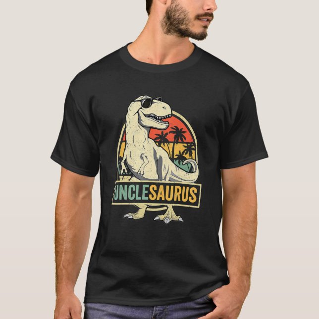 Camiseta Unclesaurus Rex Dinosaur Tio Surus Matriz Familiar (Frente)